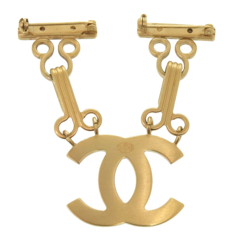 CHANEL Gold Logo Brooch - Picture 3 of 4